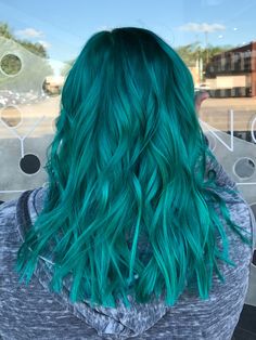 Hair Color Ideas Turquoise, Turquoise Hair Color Ideas, Teal Roots Blonde Hair, Light Turquoise Hair, Light Teal Hair Color, Teal Hair Color Turquoise, Turquoise Balayage, Aquamarine Hair Color