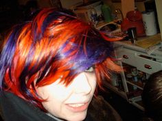 Orange Blue Hair, Orange Purple Hair, Orange And Purple Hair, Orange And Blue Hair, Purple And Orange Hair, Blue And Orange Hair, Purple And Red Hair, Red And Purple Hair, Red And Blue Hair