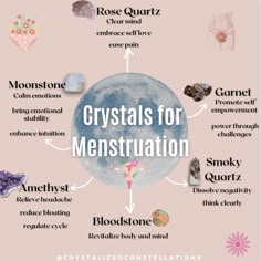 Period Crystals, Crystals For Menstruation, Crystals For Menstrual Cycle, Crystals For Periods, Menstrual Cycle Aesthetic, Menstruation Aesthetic, Menstruation Cycle, Womb Healing