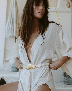 Chele Belt – James Michelle Rope Belt, Ring Necklace, Bracelet Set, Festival Season, Solid Brass, Ring Earrings, Fashion Week, Shells, Cotton Blend