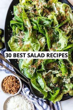 the best salad recipes for any type of meal, including lettuce and olives