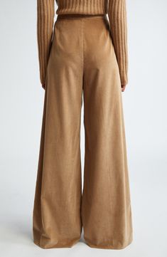 Max Mara Gilly Corduroy Ultrawide Leg Pants | Nordstrom Pleated Pants, Fabric Gift Bags, Nordstrom Store, Fabric Gifts, Free Fabric, Anniversary Sale, New Wardrobe, Max Mara, Leg Pants