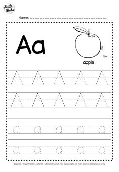 the letter a is for apple handwriting practice