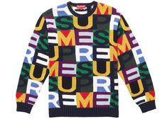 Supreme Sweater, Supreme Streetwear, Celebrity Costumes, Big Letter, Hype Clothing, Letter Sweatshirt, Big Letters, Mens Outfit Inspiration, Streetwear Clothing