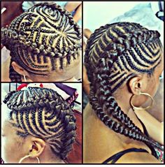 Box Braids Hairstyles Jumbo, Braids Hairstyles Jumbo, Circle Braids, French Braid Ideas, Multiple Braids, Updo With Curls, Hairstyles For African American Women, Fishbone Braid