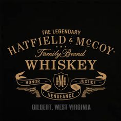 the logo for hatfield & mccy family brand whiskey