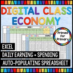 the digital class economy worksheet for primary and middle school students to learn how to use