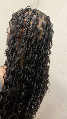 #hair #hair #braids Boho Braided Hairstyles, Big Box Braids Hairstyles, Goddess Braids Hairstyles, Quick Natural Hair Styles, Box Braids Hairstyles For Black Women, Cute Braided Hairstyles, Cute Box Braids Hairstyles, Quick Braided Hairstyles, Braided Hairstyles For Teens