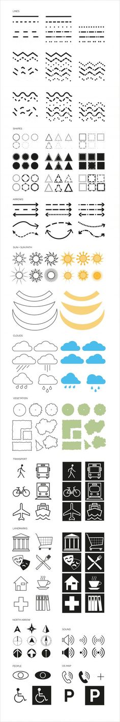 an image of different types of lines and shapes