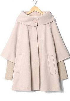 Winter Wardrobe, Wool Coat, Coat Dress, Ponchos, Look Fashion, Autumn Winter Fashion, Apricot