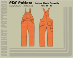 This is a digital printable download PDF pattern.  NO PHYSICAL ITEM WILL BE SHIPPED TO YOU.  Comes with a full PDF sewing instruction booklet. & Youtube tutorial: https://www.youtube.com/watch?v=Al5fOFpQs4A * This is a layered PDF, allowing you to select one size at a time for cleaner printing! Classic work overalls! Very cute in denim, linen, canvas. Pattern is inspired by vintage Carhart overalls. Sizes 2X-3X-4X Paper Sizes: - Print shop: A0 Paper size (33.11 x 46.81 inches) - Home print: Lett Carhart Overalls, Diy Overalls, Work Overalls, Overalls Men, Instructions Booklet, Linen Canvas, Sewing Pattern Sizes, Youtube Tutorials, Letter Paper