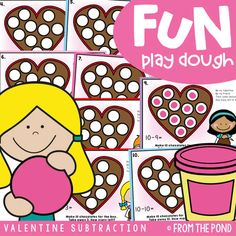 valentine's day fun play dough for kids to make with the printables