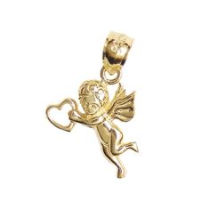 Click images to enlarge Description 14k Yellow Gold Angel Charm Pendant. Manufactured in the United States. Measures approx. 18mm top to bottom with the bail. Measures approx. 12mm wide from side to side. Weighs approx. 1.2 grams. Picture enlarged to show detail. Presented in a gift box. Payment Checkout must be completed within 5 days of the auction end date. We accept PayPal. Shipping  Shipping and handling is Free in the United States with delivery confirmation. And Free combined shipping for each additional item. We also offer world wide shipping through eBay's Global Shipping Program.   Contact Us Please feel free to contact us with your questions, we will respond to your questions within 24-48 hours of receiving your email. Valentine's Day Yellow Gold Charms Jewelry, Valentine's Day Yellow Gold Pendant Charms, Angel Charm, Gold Angel, Dope Jewelry, North Hollywood, Fine Jewellery Necklace, Charm Pendant, Jewelry Necklace Pendant