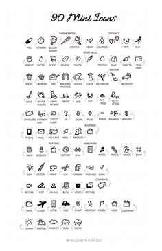 the 50 mini icons are shown in black and white