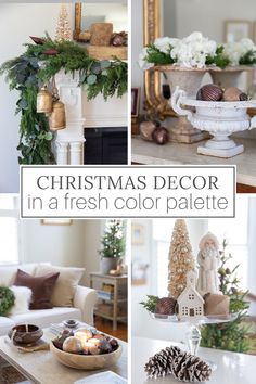 christmas decor in a fresh color palette