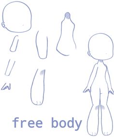 a drawing of a person with different body shapes