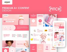 the website is designed to look like it has pink and white designs on it, including buttons