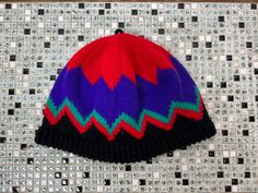 "Vintage 90's 80's Knit winter hat | Vintage Red Purple Green beanie hat | Unisex Condition: Good Vintage Condition Tag says: N/A All items are vintage and previously owned/worn. We try to include all \"imperfections\" in the photos. Thanks for your support!" Retro Winter Beanie, Retro Winter Beanie Hat, Retro Winter Hat One Size, Vintage Hand-knitted Crochet Winter Hat, Vintage Hand Knitted Crochet Hat For Winter, Retro Crochet Beanie Hat For Winter, Vintage Winter Beanie Hats, Retro Winter Crochet Hat, Retro One-size Crochet Hat For Winter