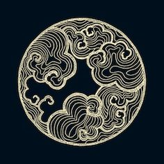 Clouds Images, Art Clouds, Art Japonais, Art Et Illustration, Sgraffito, Rupaul, Japanese Tattoo, Circle Pattern