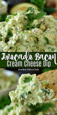 avocado bacon cream cheese dip is an easy and delicious appetizer