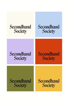 four different colored squares with the words scotland society