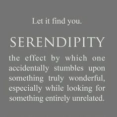 an image with the words serendipity in white and black text on it