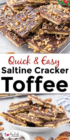 saltine cracker toffee is an easy and delicious treat for the holiday season