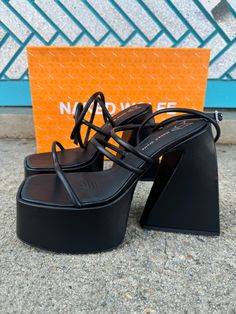 Color: Black Size and Fit: Fits true to size, take your normal size Designer: Naked Wolfe Heel Size: 15cm Material: Leather Womens 9 pre-owned NEW IN BOX IN PERFECT CONDITION Naked Wolf Shoes, Wolf Shoes, Naked Wolfe, Papua New Guinea, Cambodia, Leather Women, Vision Board, Angel, Heels