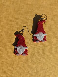 A pair of classic red garden gnome earrings.  Message me for custom colors. Gnome Earrings, Red Garden, Garden Gnome, Gnome Garden, Custom Color, Jewelry Earrings Dangle, Etsy Earrings, Dangle Drop Earrings, Dangle Earrings