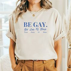 The gay agenda shirt. 

Masc outfit ideas, lesbian fashion, queer outfit, queer aesthetic Funny Pride, Sleep Drink, Gay Gifts