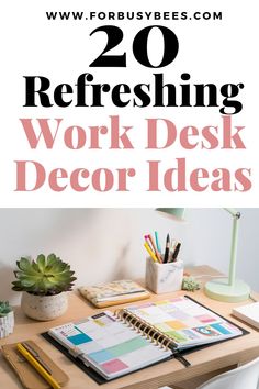 work desk decor ideas Bank Office Decor Ideas, Receptionist Desk Decor, Office Artwork Professional, Work Desk Inspiration, Work Desk Decor Ideas, Cute Work Desk, Office Desk Decor For Work Cubicle Women, Cubicle Decor Office Work Spaces, Cubicle Aesthetic