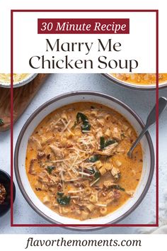 the cover of 30 minute recipe mary me chicken soup