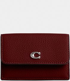 COACH Essential Mini Trifold Wallet | Dillard's Barcelona Shopping, Coach Mini Wallet, Keys And Wallet, Polished Pebble, Cute Items, Coach Wallet, Crafts Beautiful, Mini Wallet, Trifold Wallet