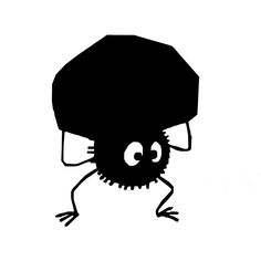 a black and white drawing of a bug with big eyes