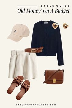 Slow Down In Style, Summer Outfits Covered Up, Summer Looks 2024 Women, Quiet Money Aesthetic, Old Money Outfits Spring 2024, How To Dress Preppy, Natural Aesthetic Outfit, Summer Mom Outfits Casual, Old Money Outfits Casual