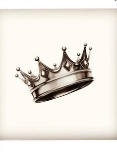 a black and white photo of a crown