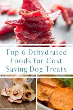 the top 6 dehydrated foods for cost saving dog treats are shown here