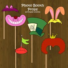 the photo booth props are ready to be used for an upcoming event or birthday party