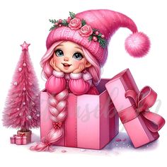 Christmas Cozy, Girl Gnome, Gnome Clipart, Holiday Clipart, Christmas Fairy, Christmas Drawing, Digital Planners, Decorative Elements, Christmas Clipart