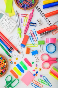 various office supplies laid out on top of each other