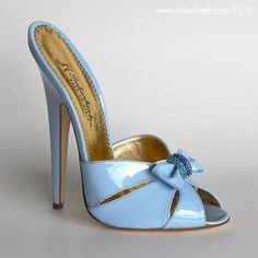 Pinup retro burlesque blue patent leather 6inch Beautiful High Heels, Spike Heels