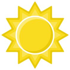 a yellow sun icon on a white background