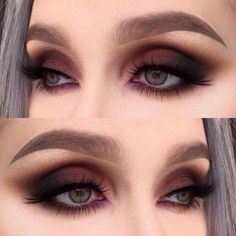 Eye Makeup Maroon, Maquillaje Smokey Eyes, Trucco Smokey Eye, Classic Makeup Looks, Eye Ideas, For Eye Makeup, Make Up Designs, Dark Eye Makeup, Bright Eye Makeup