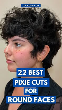 Enhance Your Round Face: 22 Best Pixie Cuts to Transform Your Look Thick Wavy Pixie Haircut, Short Hair Haircuts Round Face, Pixie Haircut Fine Hair Round Face, Funky Short Hair For Round Faces, Mixie Pixie Haircut Round Face, Round Face Haircuts Pixie, Short Wavy Hair Round Face Plus Size, Short Hairstyles Women Round Face, Super Short Haircuts For Round Faces