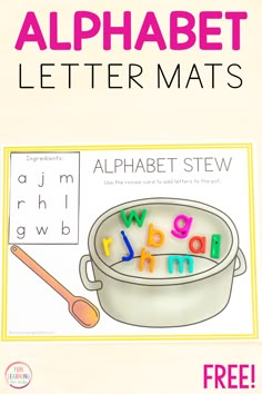 an alphabet letter mat with the letters in it