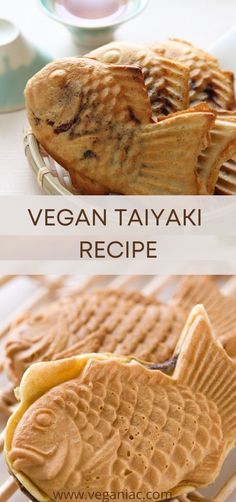 some food that is on top of a plate and in front of the words vegan tayaki recipe