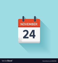 a calendar with the date 24 november