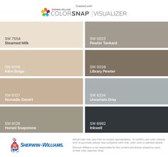 the color scheme for colorsnap visualizer, which includes neutrals and browns