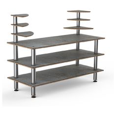 Steelite MGCMLB11GSXF Mogogo Buffet Solutions Modular Classic Multi-Shelf Station Triangular Shelves, Grey Slate, Catering Companies, Stainless Steel Legs, Unique Display, Buffet Table, Slate Grey, Event Catering, Brushed Stainless Steel