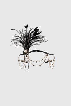 Shop 1920s Headpieces - Beaded Crystal Feather Headband | BABEYOND 1920 Headband, Decade Dance, 1920s Hair Accessories, Modern Nostalgia, 1920s Accessories, Gatsby Headpiece, Flapper Headpiece, Gatsby Headband, 1920s Headpiece